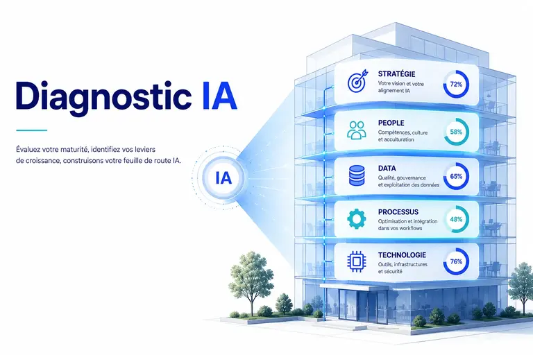 Notre méthode de diagnostic IA en entreprise en 3 axes clés