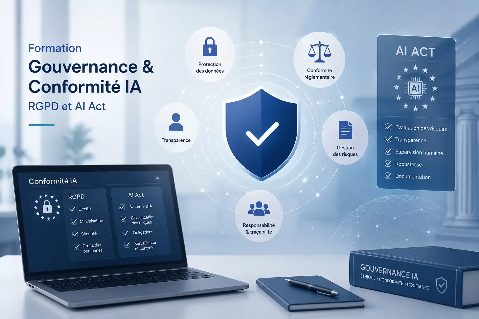 Formation Gouvernance & Conformité IA : RGPD et AI Act (1J)